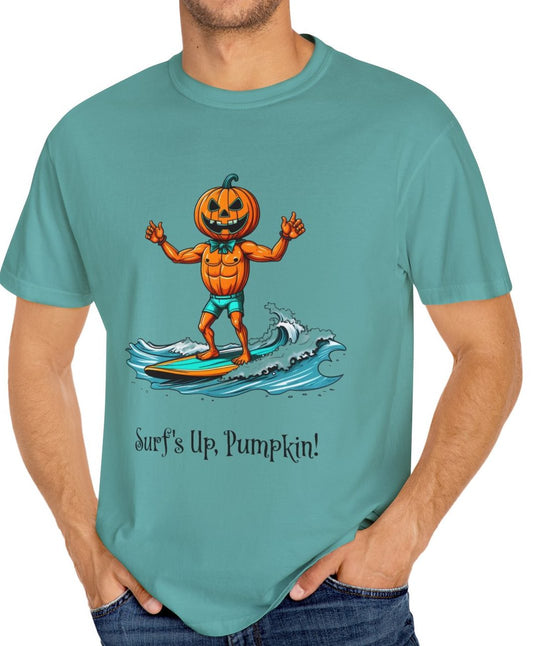 Vintage Inspired Halloween T-Shirt Featuring A Surfing Halloween Jack