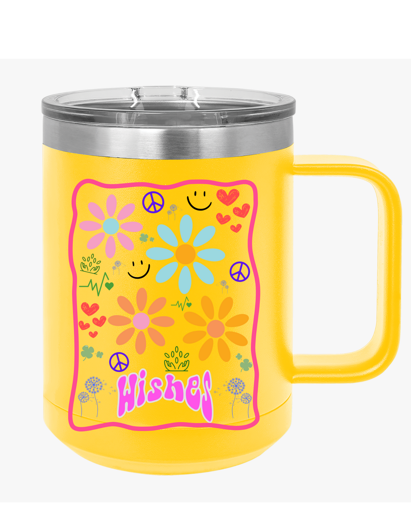Wishes Collection Coffee Mug Tumbler, 15oz