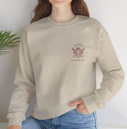 Comfy Vintage Inspired Baseball Crewneck Sweatshirt